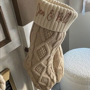 Cable Knit Stocking with Personalized Embroidery